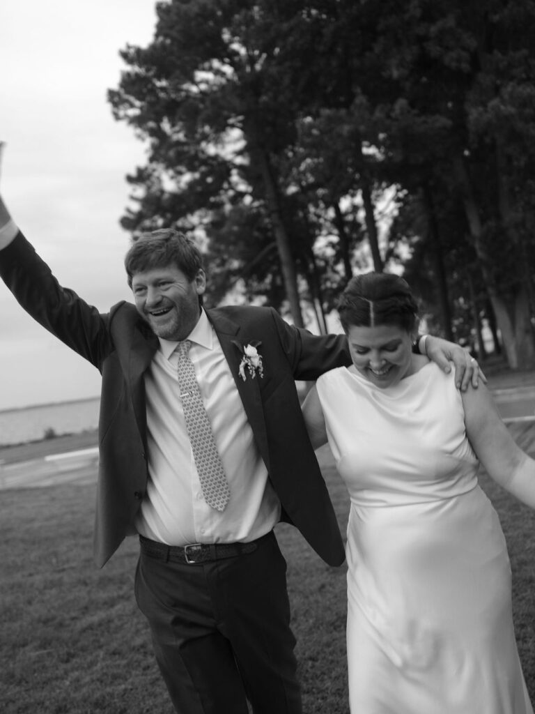 Couple Gets Outdoor Photos with Timing Help From a Meteorologist, Home Wedding